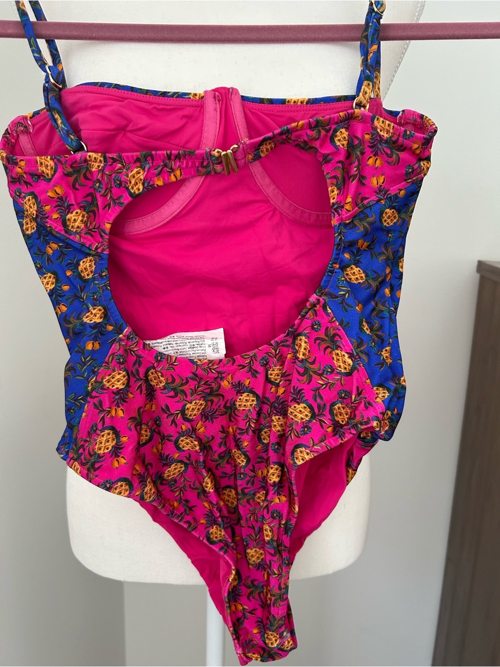 Women’s Farm RioPink & Blue Pineapple Print One-Piece Swimsuit - Picture 3 of 7